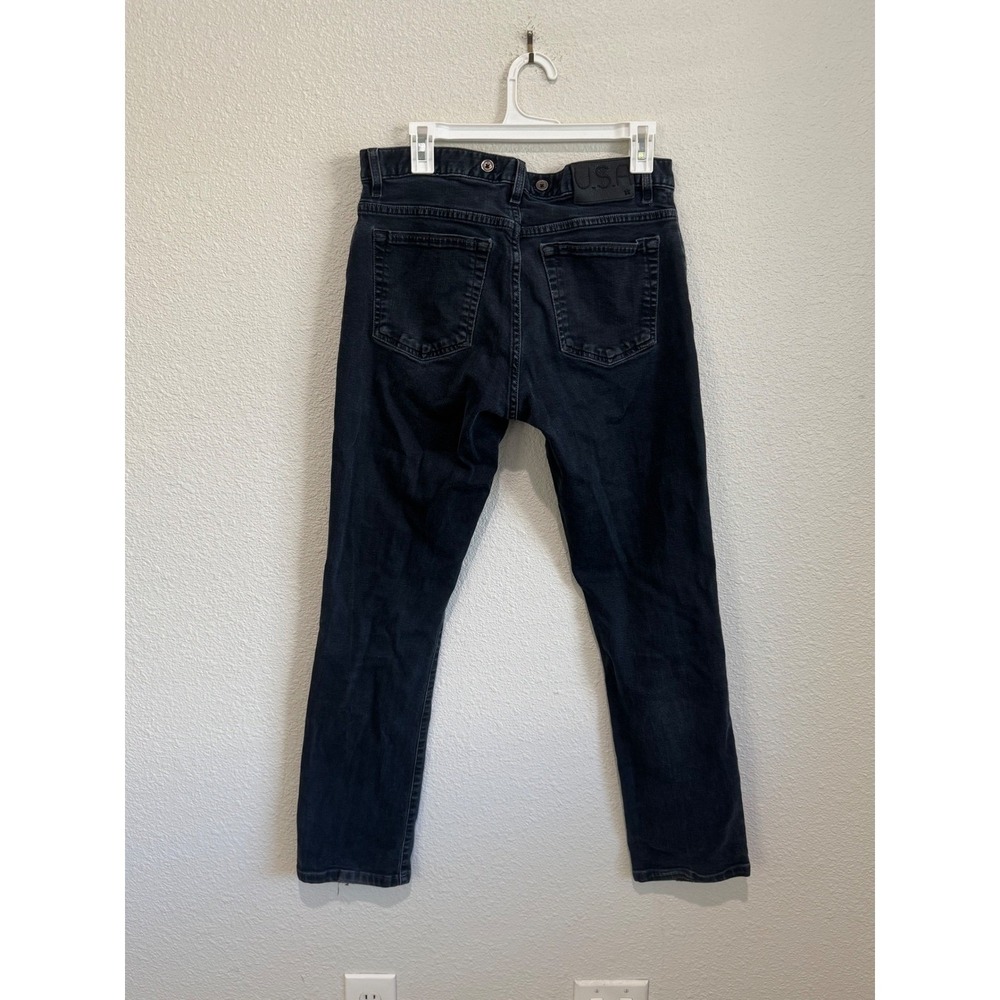 John Varvatos Jeans Mens 34 Black Slim Straight Fit Denim Pants Western - Picture 11 of 12
